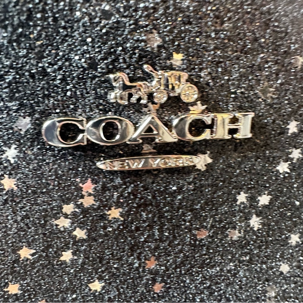 Coach Black Wristlet Star Glitter Excellent Preloved Condition - Picture 9 of 10